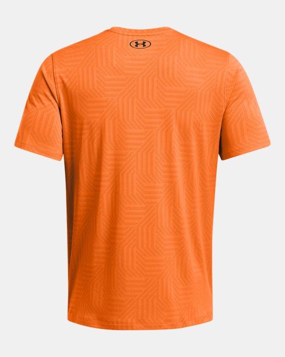 Men's UA Tech™ Vent Geotessa Short Sleeve, Orange, pdpMainDesktop image number 4